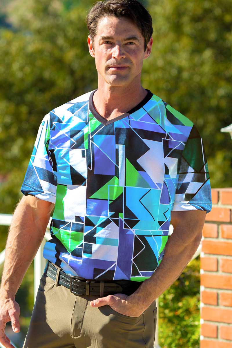 Tan Through Sportshirts Graphic V-Neck Topspin